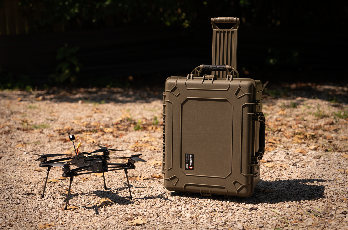 Tactical Kit case with HOURGLASS drone in the field