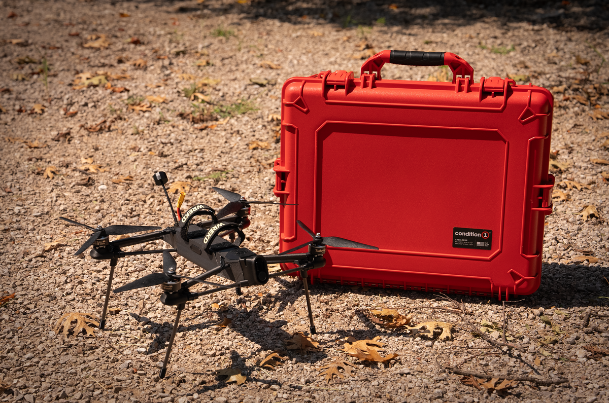 Ready to Fly Kit case packed with drone